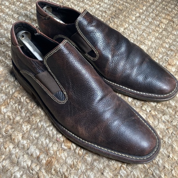Cole Haan Slip On Dress Shoes Brown Leather Mens Size 11 M - Picture 1 of 6